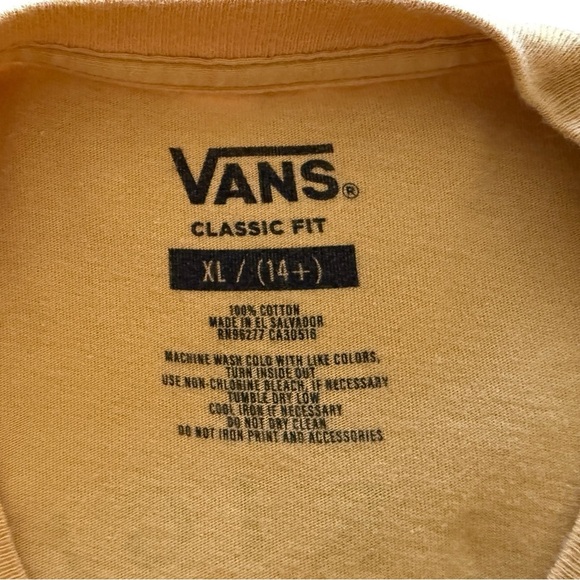 VANS The Original Off The Wall Skate Tee Shirt Classic Fit Boys XL 14+ - Picture 4 of 5